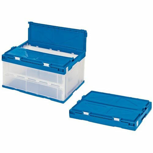 エコタイプオリタタミコンテナ 40L フタ一体型 透明タイプ 1個 STSF4DB