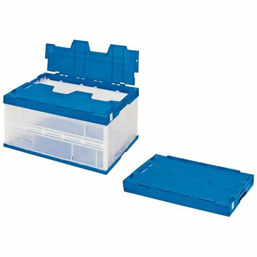 エコタイプオリタタミコンテナ 75L フタ一体型 透明タイプ 1個 STSF7DB