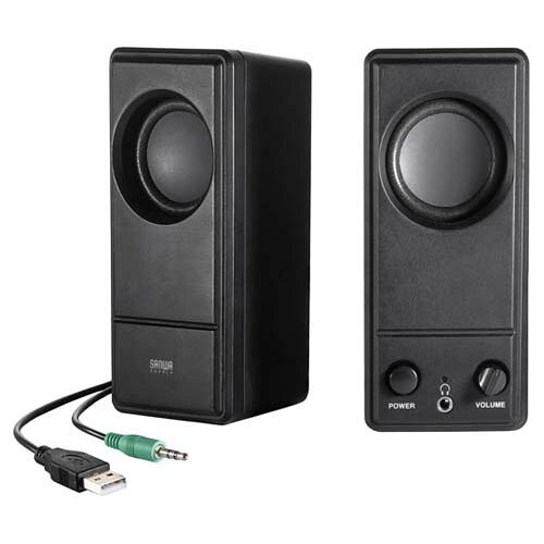 USB電源PCスピーカー MM-SPL18UBK