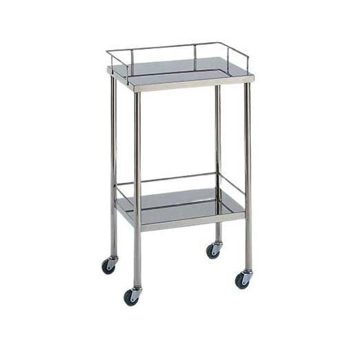 ステンレスワゴン 機械卓子M (3方枠付) 2段 ステンレスワゴンMA-2B-M