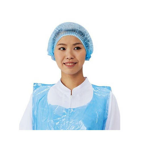 使い捨てカラーモブキャップ ブルー 100枚入 D93230(W)