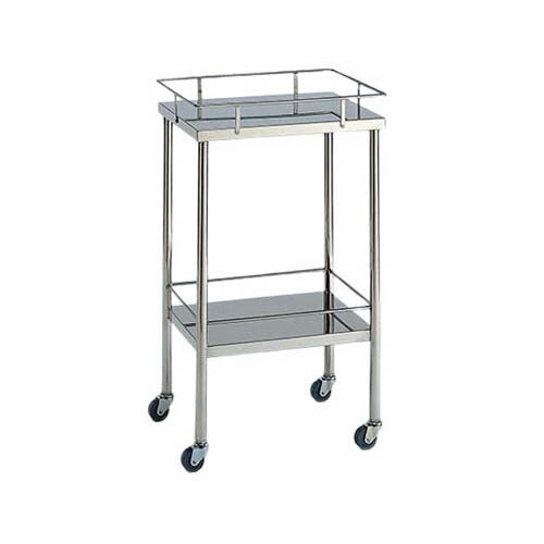 ステンレスワゴン 機械卓子M (4方枠付) 2段 ステンレスワゴンMA-2Q-M