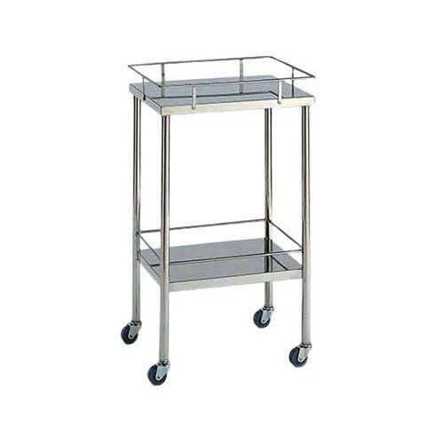 ステンレスワゴン 機械卓子L (4方枠付) 2段 ステンレスワゴンMA-2Q-L