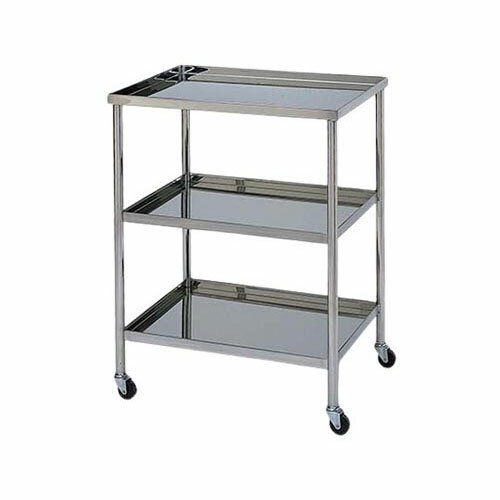 ステンレスワゴン 機械卓子L (立上) 3段 ステンレスワゴンMA-3V-L