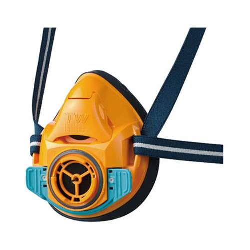 防じん・防毒両検定マスク／半面形／ Lサイズ／蜜柑色 (オレンジ) TW01SC(L)OR