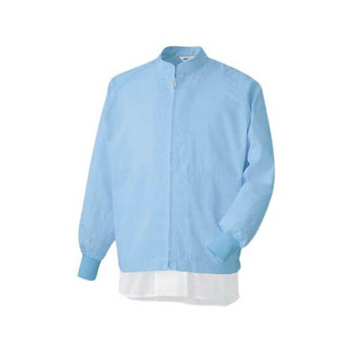 作業服 男女共用 異物混入防止長袖ブルゾン 上 ブルー L MHS3213B-L