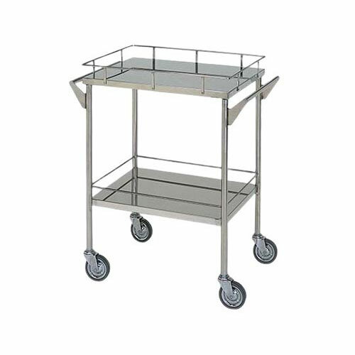 ステンレスワゴン 回診車M (枠付) 2段 ステンレスワゴンMB-2G-M