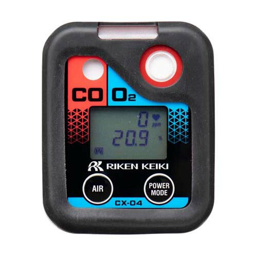 個人装着型酸素・一酸化炭素計 乾電池仕様 (トレーサビリティ証明書付) CX-04