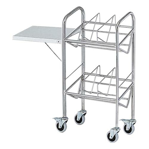 カルテワゴン(パイプタイプ) 540*318*1010mm 補助板付 30P-S