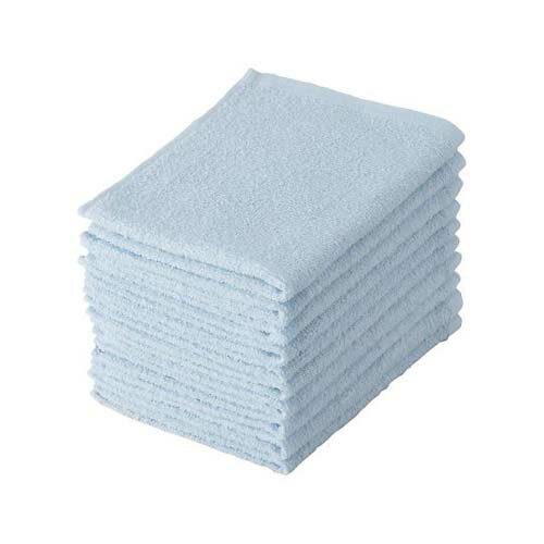 ライトカラーおしぼりタオル 10枚組 ブルー A219619