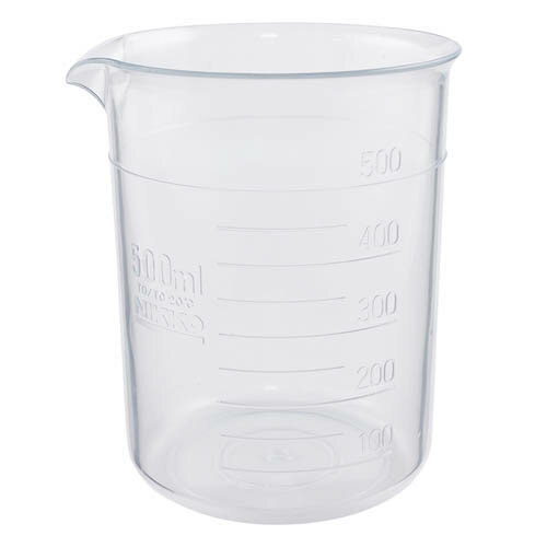 TPXビーカー 500mL (手なし) 1個 3009-02