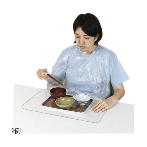 ポケット付使い捨て食事用エプロン 100枚入 51958