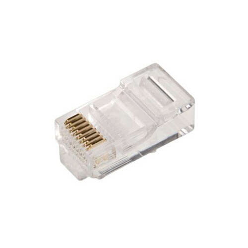 乐天商城 - RJ45 モジュラーコネクタ 8P8C極 ストレート ケーブルマウント オス RJ45 1袋 (100個入) 331-6386