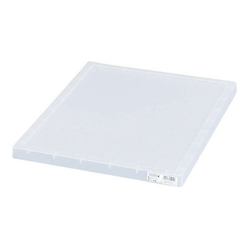 カラーメッシュ折り畳みコンテナ用フタ スモークホワイト 443316