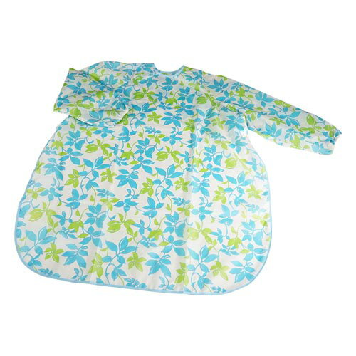 食事前掛 (袖付・超はっ水タイプ) リーフブルー 1040