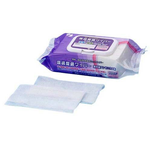 環境整備ワイパー第四級アンモニウム塩 15*20cm 100枚 004-41896
