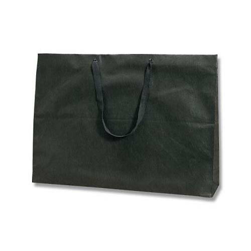 手提げ不織布袋 ファッションバッグ Fタイプ LL 黒 10枚 008738802