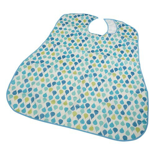 食事用エプロン ソフラピレンエプロンしずく ブルー 102240