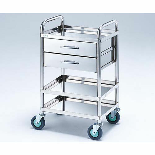 とっても静かな枠付き回診車(2段引出し) 3段 453*353*942 TS4535Y
