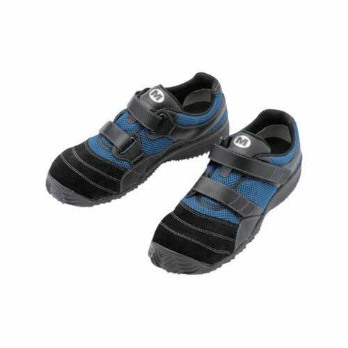 JSAA A種認定 屈曲作業向け先芯入りスニーカー トビスニ ブラック／ブルー 24.5cm TS115N-BK／BL-24.5