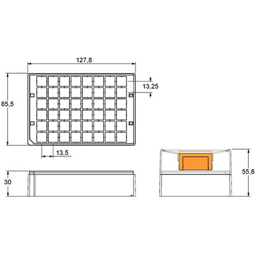 48well format用ラック Micronic48-4 high cover MP51301