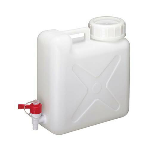 扁平缶 広口 ケミカルコック付 10L 0316