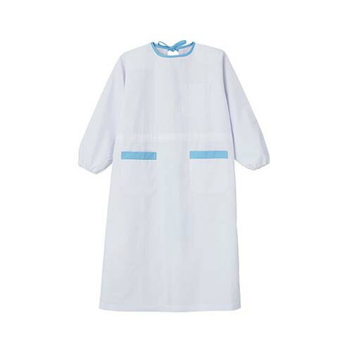 抗菌予防衣 (ホワイト／ブルー) M M-6000【newy】