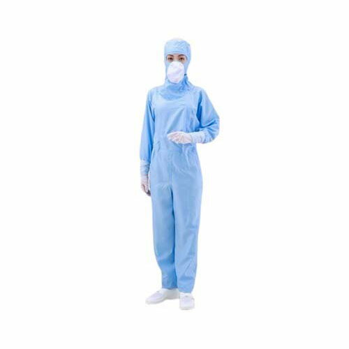 光消臭機能付き フード一体クリーンスーツ 2L ブルー CH1326-2