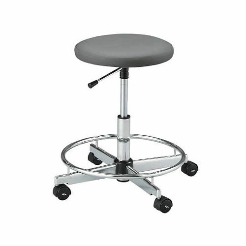 クリーンルーム用帯電防止チェア (クラス100対応) リング有り ブラック CR-84B