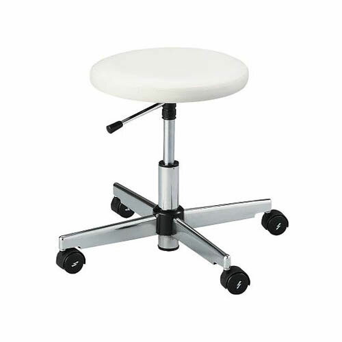 クリーンルーム用帯電防止チェア (クラス100対応) リング無し ホワイト CR-83W