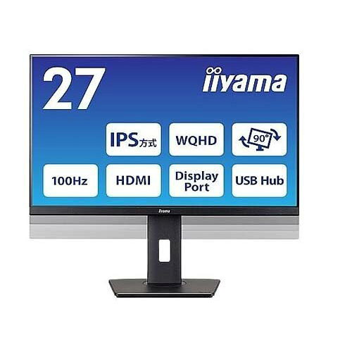 液晶ディスプレイ 27型/2560×1440/HDMI、DisplayPort/ブラック/スピーカー：あり/IPS方式パネル/昇降/回転 XUB2792QSU-B6