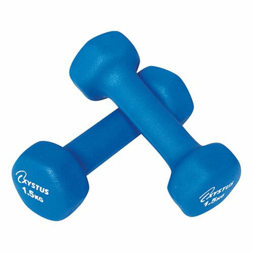 ラバーコートダンベル 1.5kg 1組 (2本入) H-9056(ブルー)