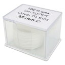 丸型カバーグラス 直径25mm 100枚*10箱入 01 116 50_PK10