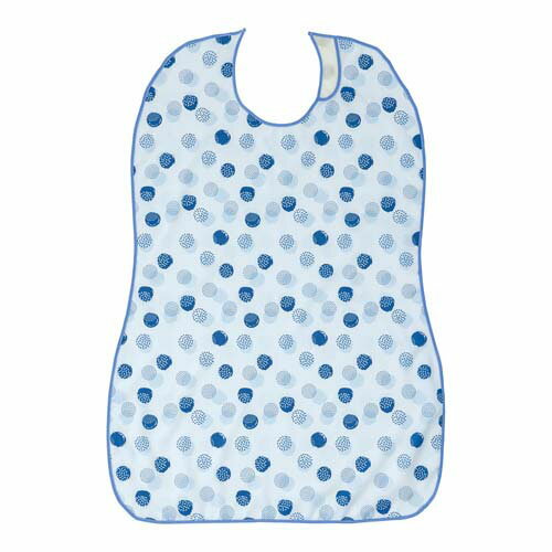 長持ちする大きなお食事エプロン ライトブルー 403720-1397