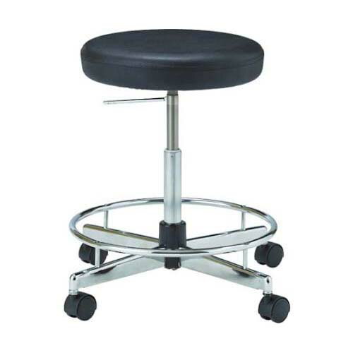 導電作業チェア 背もたれなし 黒 ECC-1-BK