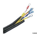 コルゲートチューブ ポリエチレン スリット付き 黒 内径40mm 3.04m CLT150F-X20