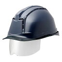 PC製ヘルメット (αライナー・クリアバイザー・シールド面・通気孔) ネイビー/スモーク SC-19PCLVSRA3α-NV/S