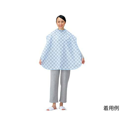 撥水加工食事用エプロン ブルー T-210S