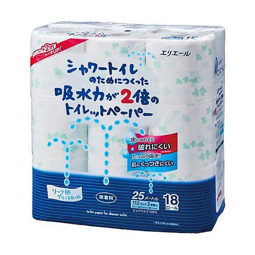 シャワートイレ 無香料 ダブル25m 18R 1パック (18個入) 823290