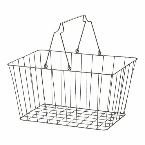 アンティーク ワイヤー店内カゴ 大 55-65