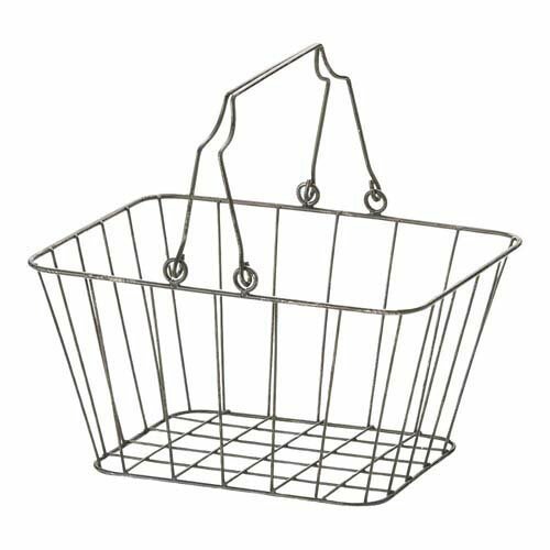 アンティーク ワイヤー店内カゴ 中 55-64