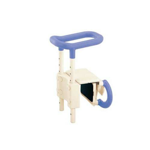 高さ調節付浴槽手すり (安寿) ブルー UST-130