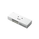 メモリリーダライタ ケーブル収納 SDXC対応 SD+MS+XD対応 ホワイト顔 MR-C23WHF1