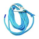 青色ニューテトロン親綱 (垂直用) 16mm直径*10m 片側フック付 NEW-TETORON-1610BLUE