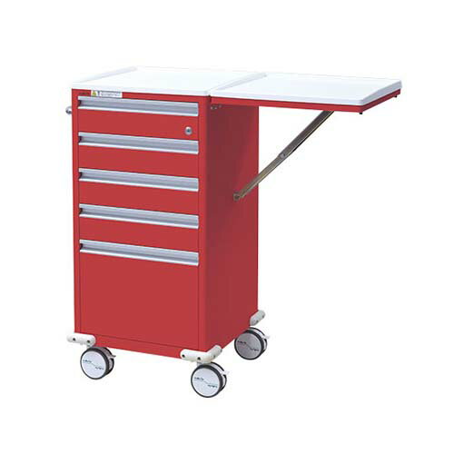 アルティア救急カート レッド EC-R(鍵付きキャビネット)