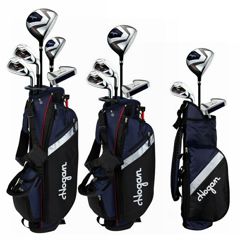 Ben・Hogan Golf FTS Junior Boys Golf Clubs Set！ お子様の成長に合わせて選べる、Ben Hogan FTS ジュニアゴルフセットです 年齢と身長の目安に応じて、無理なく使いやすいセット内容になっています 軽量設計で扱いやすく、これからゴルフを始めるジュニアにもおすすめです ・3-5歳向け:身長 約97〜114cm (クラブ3本) ・6-8歳向け:身長 約117〜127cm (クラブ4本) ・9-12歳向け:身長 約130〜152cm (クラブ5本) セット内容はサイズごとに異なり、9-12歳向けには22°ハイブリッドも含まれます 6-8歳・9-12歳向けは自立するスタンドバッグ、3-5歳向けは軽量なキャリーバッグです 対象年齢:3-5歳、6-8歳、9-12歳 スタンドバッグ(6-8歳・9-12歳) キャリーバッグ(3-5歳) USモデル ※レインフード・ネームプレートは付属しません