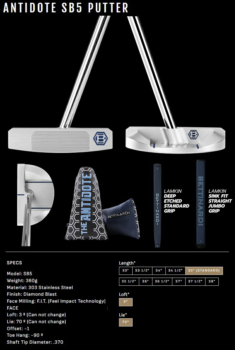 プロラインGolfのBettinardi Antidote SB5 Putter ベティナルディ アンチドート SB5 パター｜アングル2