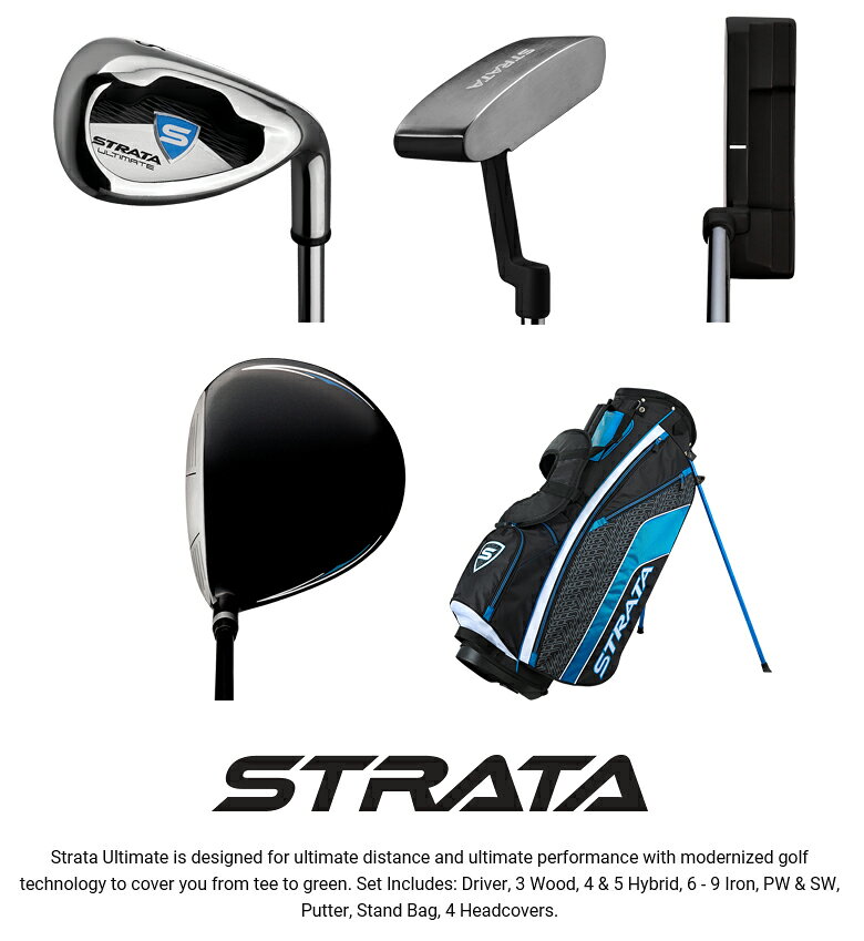プロラインGolfの即納可！【レフティモデル】Callaway Strata Ultimate 16-Piece Men's Set キャロウェイ ストラータ アルティメット 16ピース メンズ ゴルフクラブ セット｜アングル3