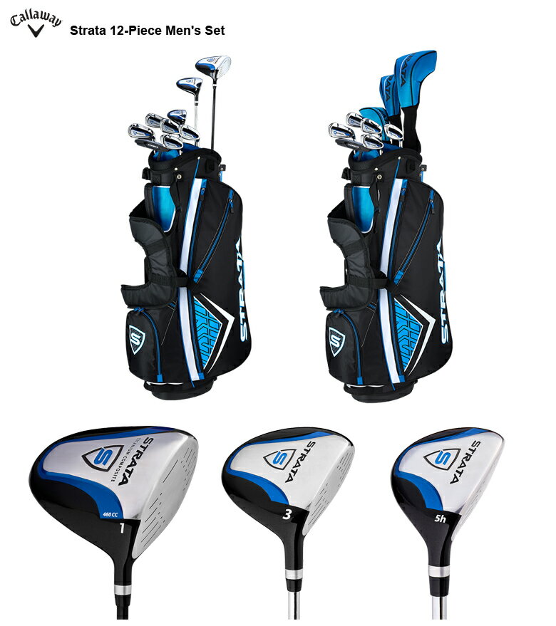 在庫あり！【レフティモデル】Callaway Strata 12-Piece Men's Set キャロウェイ ストラータ 12ピース メンズ ゴルフクラブ セット