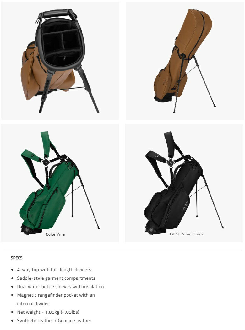Cobra Golf Vessel Premium Stand Golf Bag コブラゴルフ ヴェゼル プレミアム スタンドバッグ 3